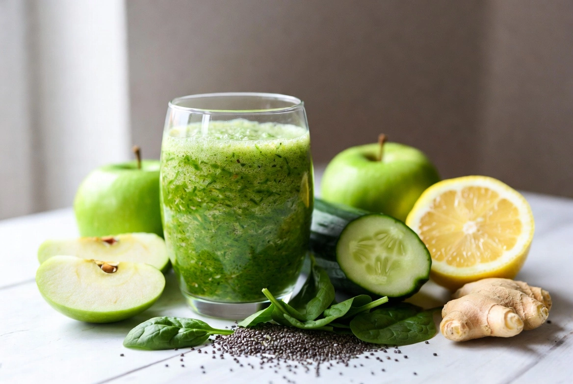 Frullato verde ricco di fibre