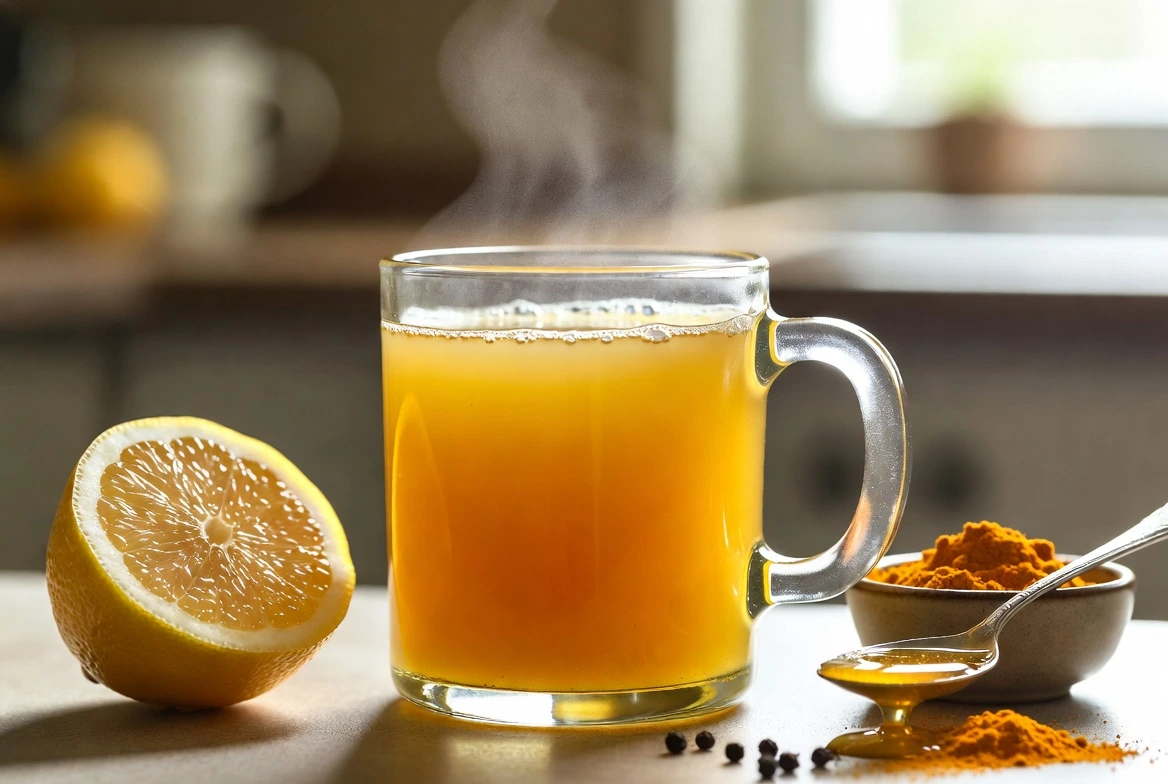 Bevanda alla curcuma e limone